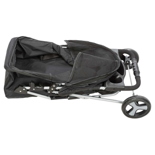 Djurvagn Buggy, hopfällbar, 47×h100×80 cm, upp t. 11 kg, svart