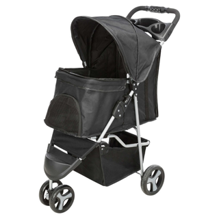 Djurvagn Buggy, hopfällbar, 47×h100×80 cm, upp t. 11 kg, svart