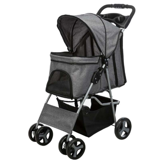 Djurvagn Buggy, hopfällbar, 47×h100×80 cm, upp t. 15 kg, grå