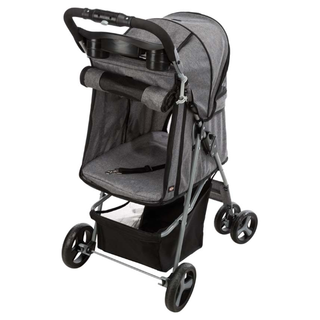 Djurvagn Buggy, hopfällbar, 47×h100×80 cm, upp t. 15 kg, grå