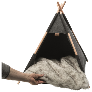 Tipi tält, filt, 55 × 65 × 55 cm, antracit