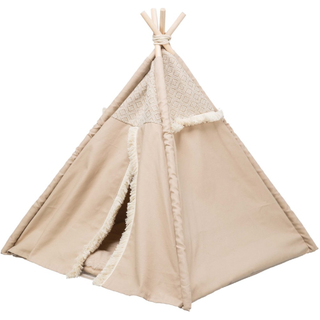 Boho tipi tält, 55 × 65 × 55 cm, beige