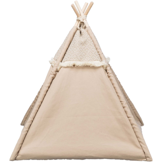 Boho tipi tält, 55 × 65 × 55 cm, beige