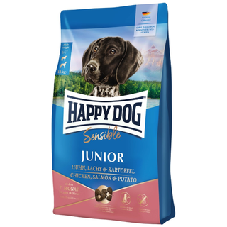 HappyDog Sens. Junior Salmon & Potato  4 kg