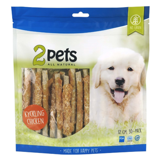 2pets Tuggpinne mald, kyckling, 12cm, 30-pack, 400g 10st