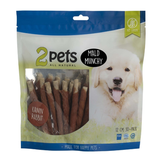 2pets Tuggpinne mald, kanin, 12cm, 30-pack, 400g 10st