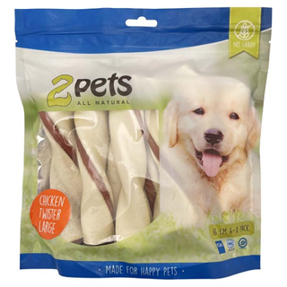 2pets Tuggtwister - Kycklingfilé Large 500g x6