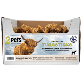 2pets Nordisk tuggsticks - vilt bulk 13 cm 100st