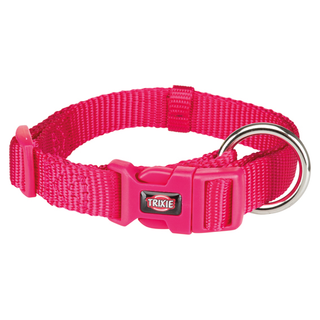 Premium halsband, S-M: 30-45 cm/15 mm, fuchsia