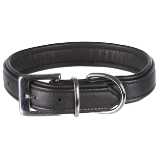 Active Comfort halsband, läder, S: 31-37 cm/25 mm, svart