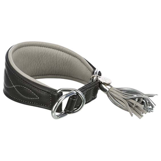 Active Comfort halsband för vinthund, XS: 21-26 cm/40 mm, svart/grå