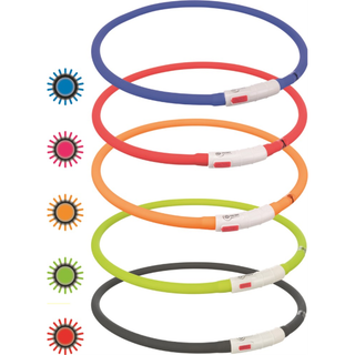 Flash light ring USB, silikon, XS-XL: 70 cm/ø 10 mm, röd