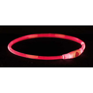 Flash light ring USB, S-M: 40 cm/ø 8 mm, röd