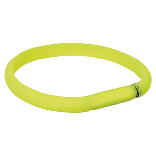 Flash light band USB, M-L: 50 cm/17 mm, limegrön