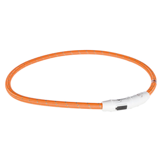 Flash light ring USB, L-XL: 65 cm/ø 7 mm, orange