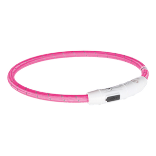 Flash light ring USB, M-L: 45 cm/ø 7 mm, rosa