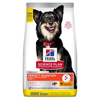 Hills Canine Adult Perfect Digestion S&M Chicken & Br-Rice 1.5kg