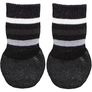 Hundsockar gummerad 2-pack, XS-S, svart