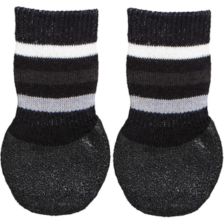 Hundsockar gummerad 2-pack, S-M, svart