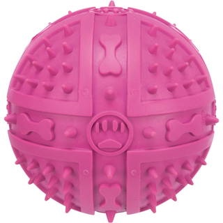 Gummiboll knottrig m pip 9,5 cm, rosa