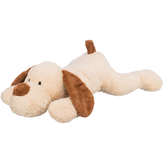 Hund soft, plysch, 75 cm, beige/brun