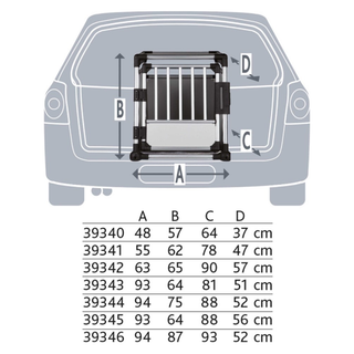 Bilbur aluminium, L-XL: 94×75×88 cm