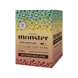 Monster Cat Pouches Multipack Meat Lover 8x85g