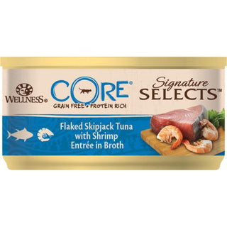 CORE Sig.Selects Flaked Skipjack-tonfisk med räkor i buljong