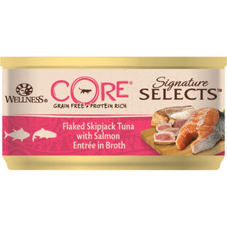 CORE Sig.Selects Flaked Skipjack tonfisk med lax i buljong