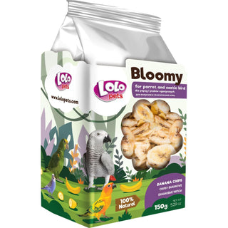 Bloomy Fågelmat Bananchips för Papegojor & Exotiska Fåglar 4-pack