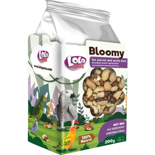 Bloomy Fågelmat Nut Mix för Papegojor & Exotiska Fåglar 4-pack