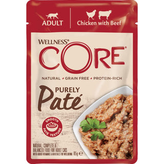 CORE Cat Purely Pate, kyckling med nötkött